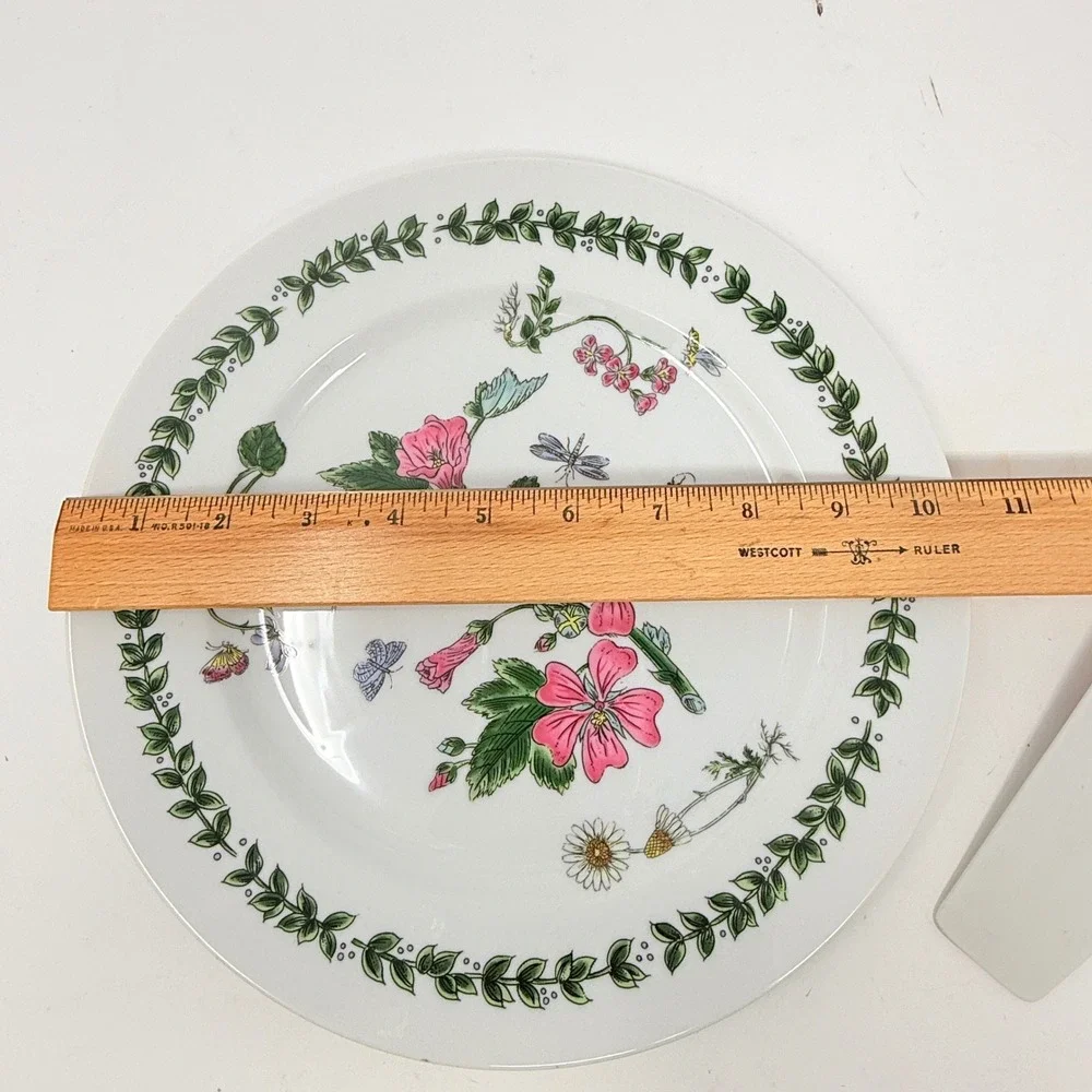 Andrea by Sadek‎ Plate & Cake Server Set, Floral Botanical Japan Decor